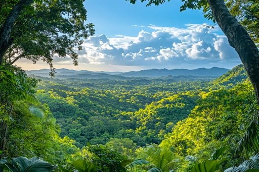 Lush forest scenery